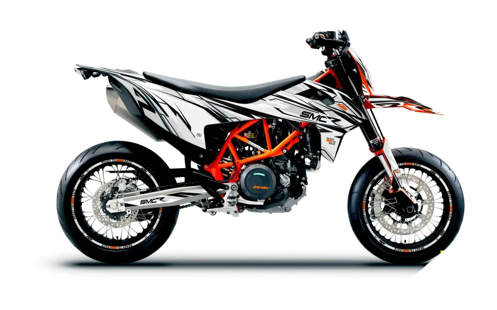 KTM 690 SMC-R DEKOR - "Ripple" (Hvid/Sort)