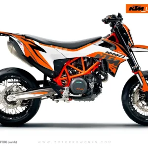KTM 690 SMC-R DEKOR - "Torque" (Hvid/Orange)