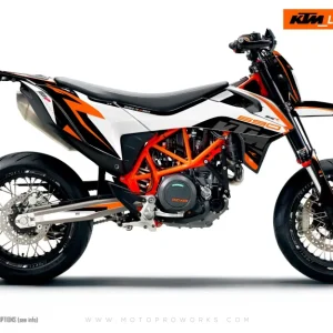 KTM 690 SMC-R DEKOR - "Torque" (Hvid/Sort/Orange)