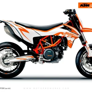 KTM 690 SMC-R DEKOR - "Torque" (Solid/Orange/Hvid)