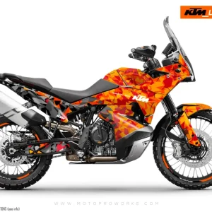 KTM 790/890 Adventure R/S 2023 DEKOR - "Flake" (Orange/Sort)