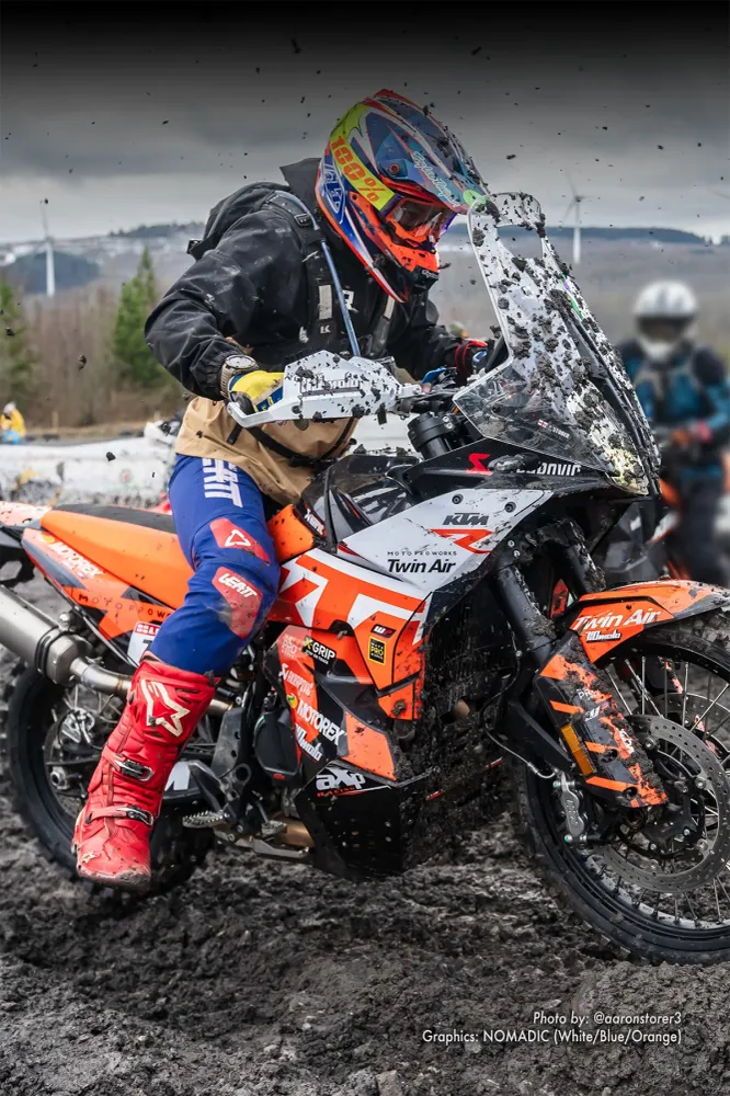 KTM 790/890 Adventure R/S DEKOR - "Nomadic" (Hvid/Blå/Orange)