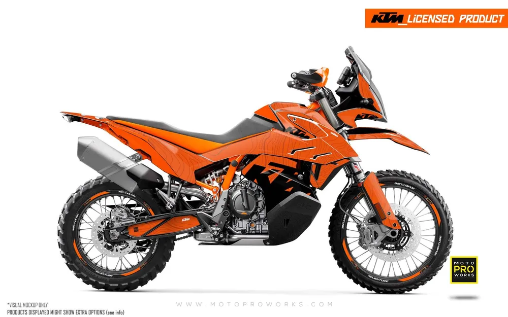 KTM 790/890 Adventure R/S DEKOR - "Topography" (Orange)