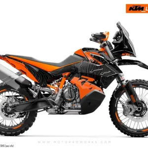 KTM 790/890 Adventure R/S DEKOR - "Topography" (Sort/Orange)