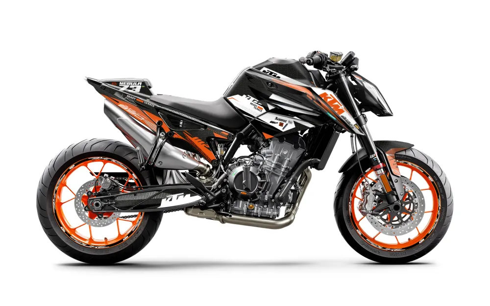 KTM 790/890 Duke DEKOR - "Nebula" (Orange/Hvid)