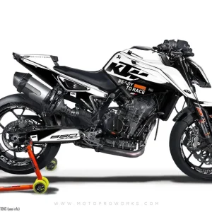 KTM 790/890 Duke DEKOR - "Pitlane" (Hvid/Sort)