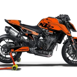 KTM 790/890 Duke DEKOR - "Pitlane" (Sort/Orange)