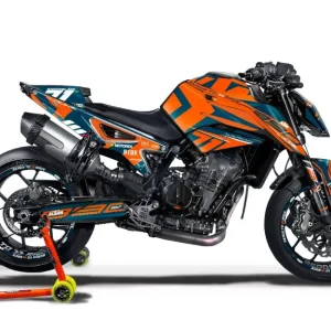 KTM 790/890 Duke DEKOR - "Rasorblade" (Blue/Orange)