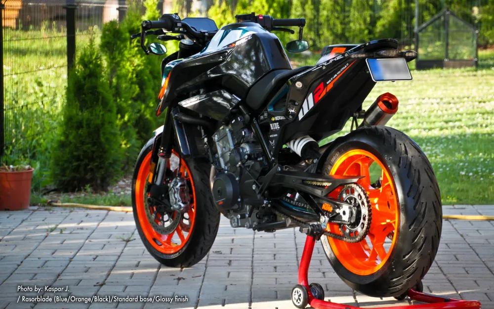 KTM 790/890 Duke DEKOR - "Rasorblade" (Blue/Orange/Black)