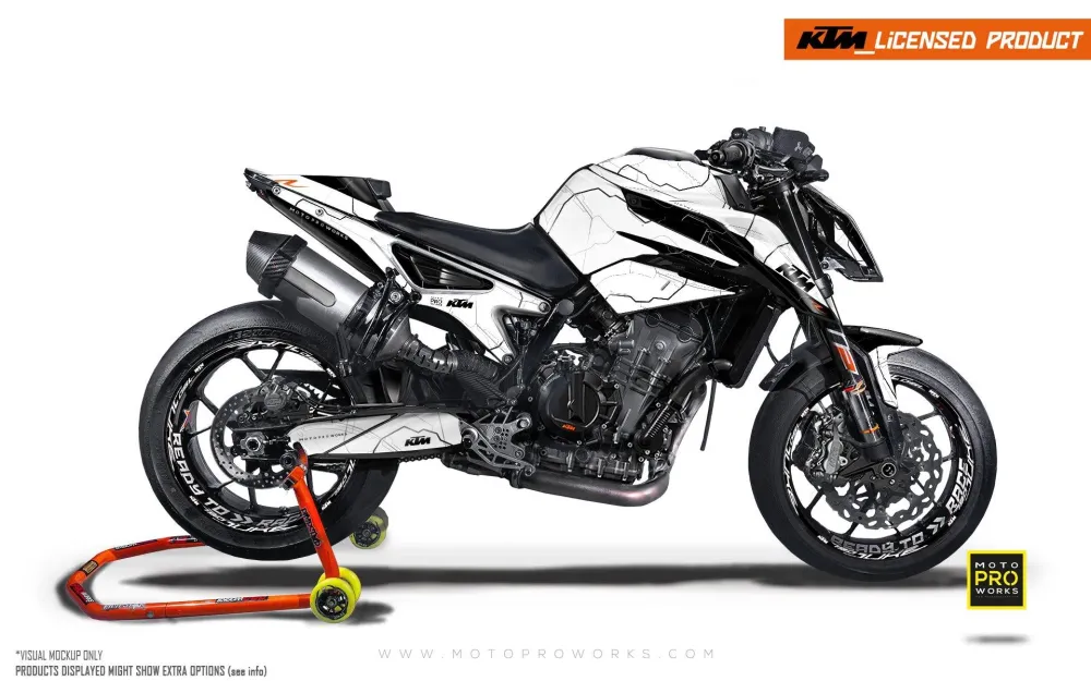 KTM 790/890 Duke DEKOR - "Robotec" (Hvid)