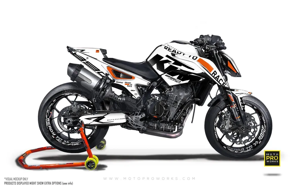 KTM 790/890 Duke DEKOR - "Sector" (Hvid)