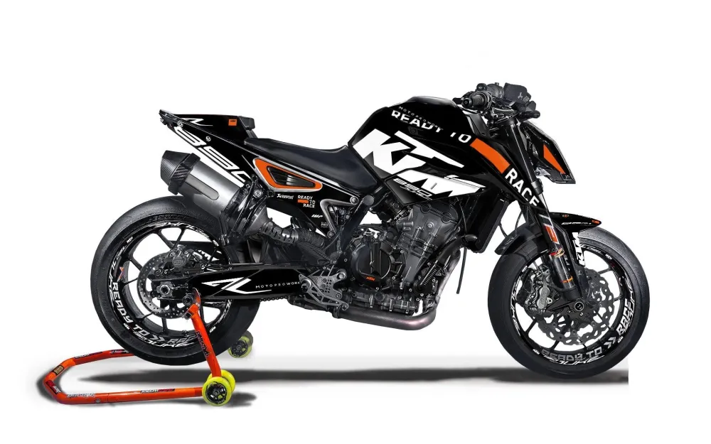 KTM 790/890 Duke DEKOR - "Sector" (Sort)