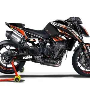 KTM 790/890 Duke DEKOR - "Vortex" (Sort/Orange)
