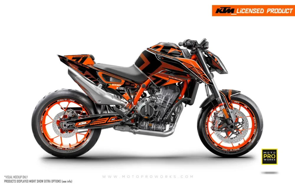 KTM 890 Duke R DEKOR - "Rasorblade" (Orange)
