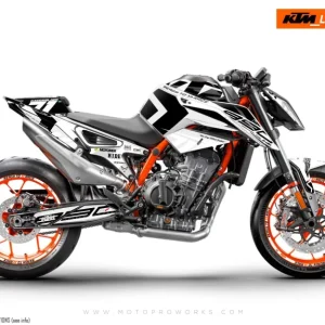 KTM 890 Duke R DEKOR - "Rasorblade" (White)