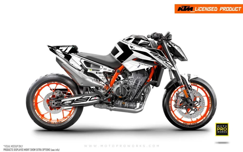 KTM 890 Duke R DEKOR - "Rasorblade" (White)