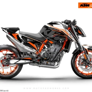 KTM 890 Duke R DEKOR - "Torque" (Hvid/Sort/Orange)