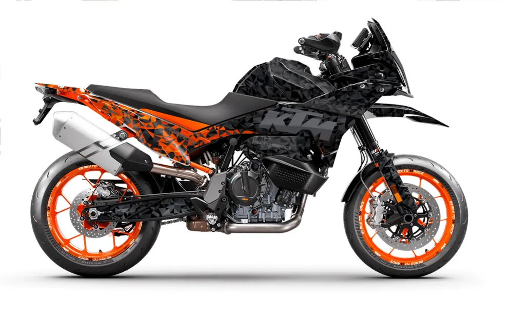 KTM 890 SMT DEKOR - "Polyatomic" (Sort/Orange)