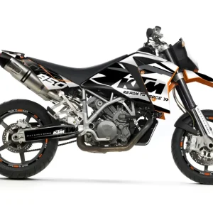 KTM 950 SM / SMR DEKOR - "Abstrakt" (Sort/Hvid)