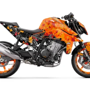 KTM 990 Duke DEKOR - "Flake" (Orange/Sort)