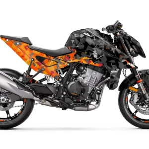 KTM 990 Duke DEKOR - "Flake" (Sort/Orange)