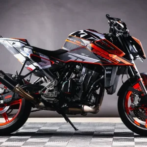 KTM 990 Duke DEKOR - "Rasorblade" (Hvid/Sort/Orange)