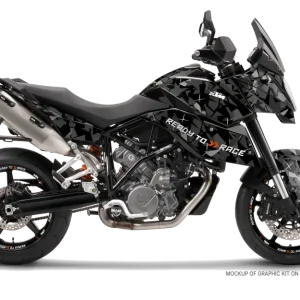 KTM 990 SM / SMR / SMT DEKOR - "Flake" (Sort)