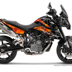 KTM 990 SM / SMR / SMT DEKOR - "Flake" (Sort/Orange)