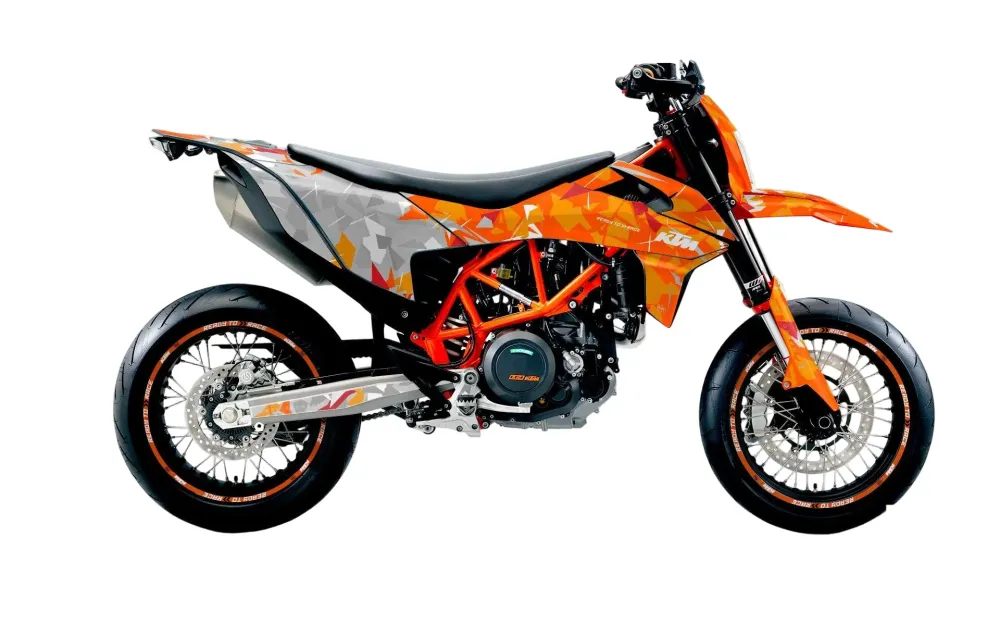 KTM DEKOR - 690 SMC-R "Flake" (Grå/Orange)