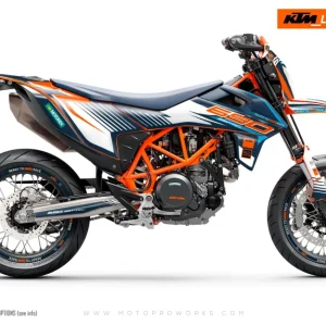 KTM DEKOR - 690 SMC-R "Fuel" (Blå/Hvid/Orange)