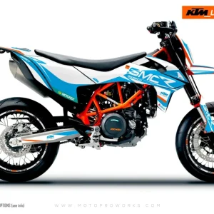 KTM DEKOR - 690 SMC-R "Racer" (Hvid/lyseblå)