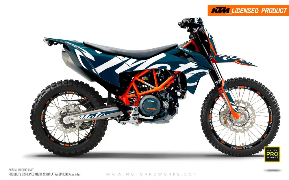 KTM DEKOR - 690 SMC-R "Script" (Blå)