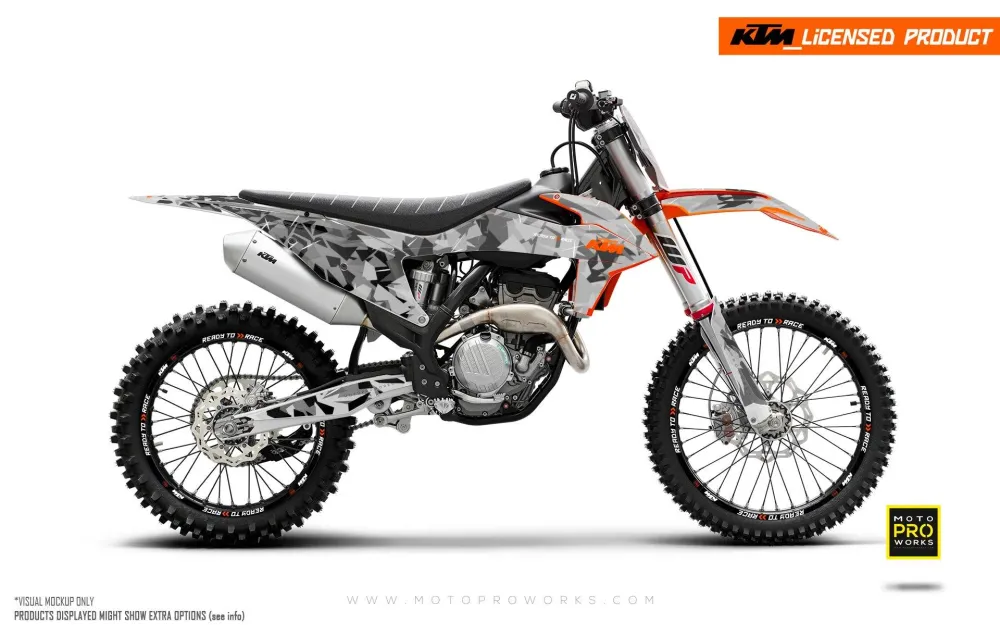 KTM DEKOR - EXC/SX "Flake" (Sort/Grå)