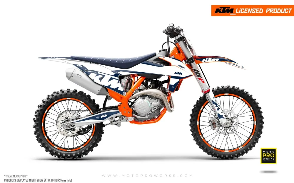 KTM DEKOR - EXC/SX "Mounty" (Blå/Hvid)