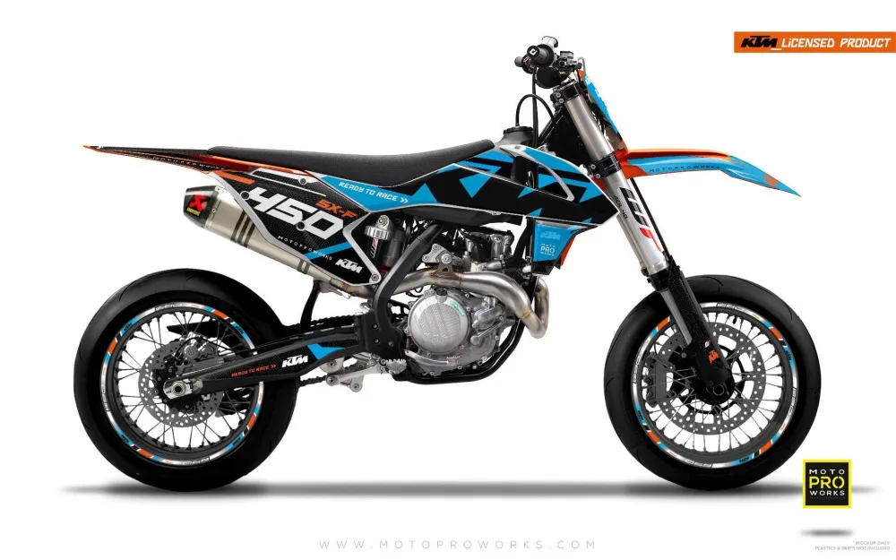 KTM EXC/SX/XC DEKOR - "READYONE" (blå/sort)