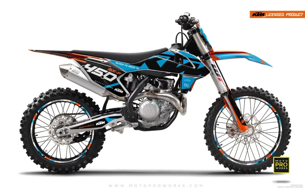 KTM EXC/SX/XC DEKOR - "READYONE" (blå/sort)