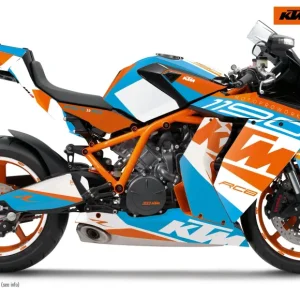 KTM RC8 1190 2011-2015 DEKOR - "Torque" (Hvid/Blå/Orange)