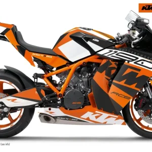 KTM RC8 1190 2011-2015 DEKOR - "Torque" (Hvid/Orange)