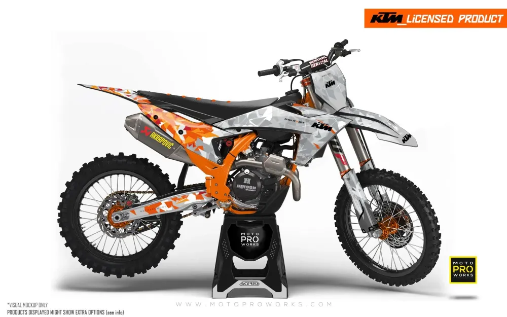 KTM SX / SX-F DEKOR - "Flake" (Orange/Grå)