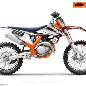 KTM XC / XC-F / XC-W DEKOR - "Ripple" (Hvid/Sort)