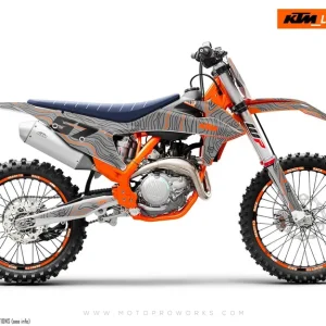 KTM XC / XC-F / XC-W DEKOR - "Topography" (Grå/Orange)