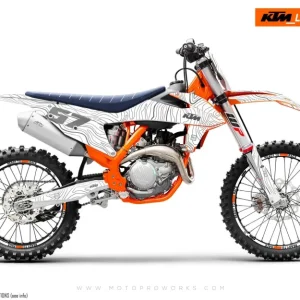 KTM XC / XC-F / XC-W DEKOR - "Topography" (Hvid)