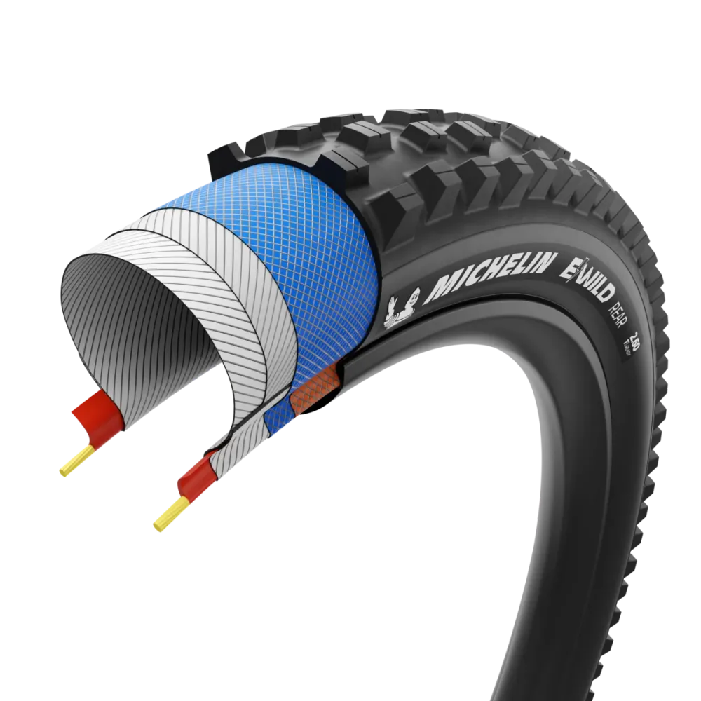MICHELIN E-WILD REAR Performance Line 27.5x2.80 Tubeless Ready Soft Black-dæk