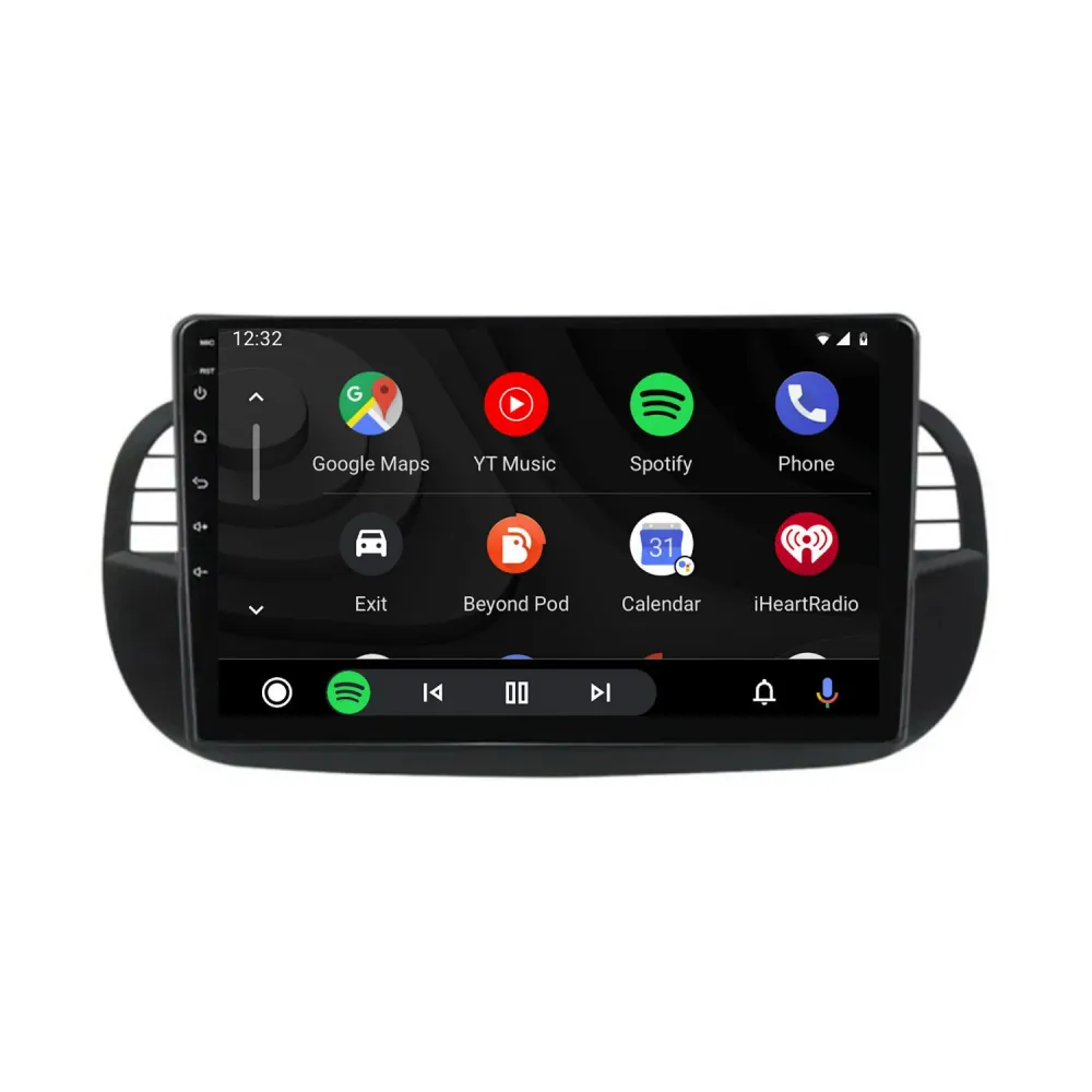 Navigation til Fiat 500 | Fuld touch | CarPlay | Android | Dab | Bluetooth | Sort | XR4