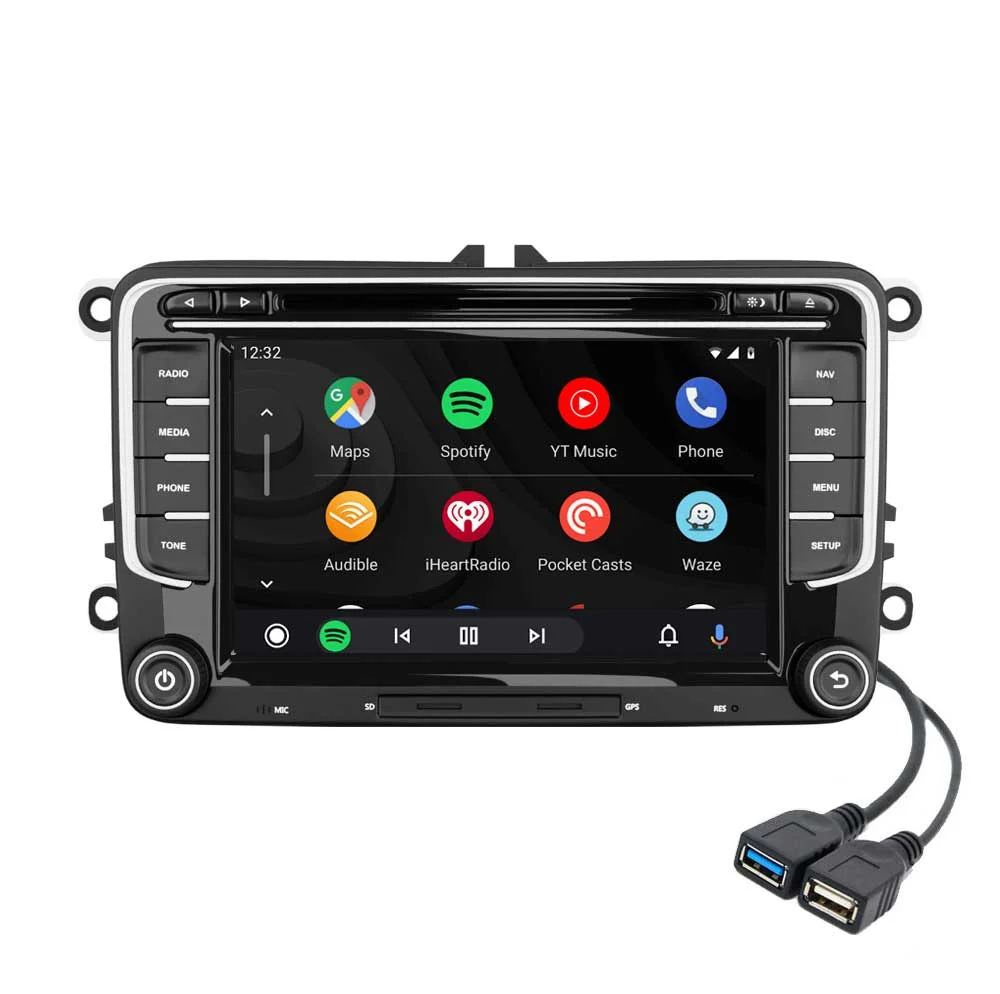 Navigation til VW Seat & Skoda 7" | Carplay Wireless | Android Auto | DAB+ | 64 GB