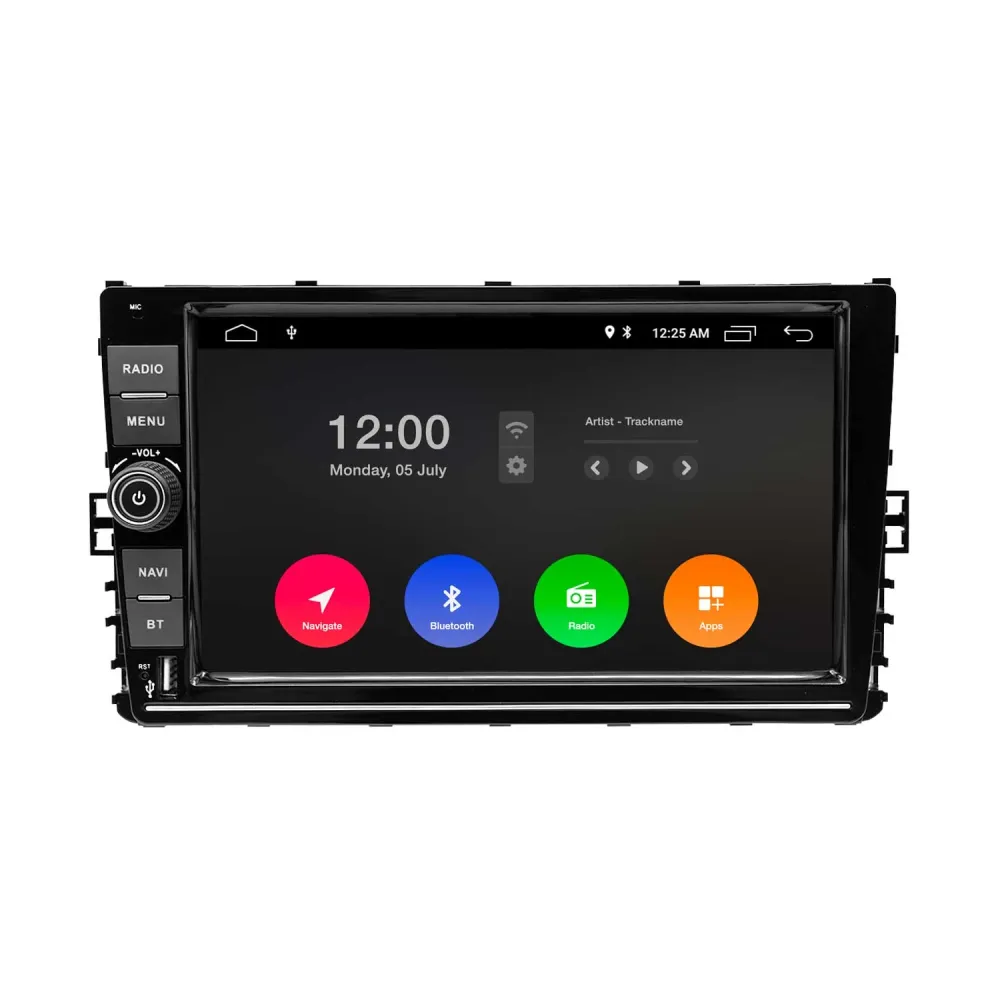 Navigation til Volkswagen MQB 9" med drejeknapper | Carplay | Android Auto | Bluetooth | DAB