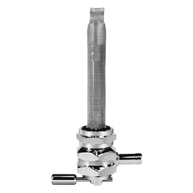 Pingel Power-Flo Hex Wave Petcock bagudgang 22 mm krom