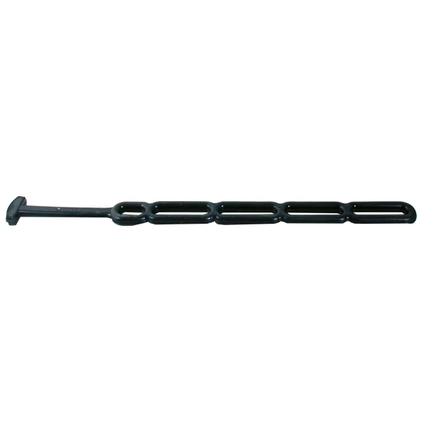 Presenningsstrop T-stige, 360 mm, Gummi, Sort