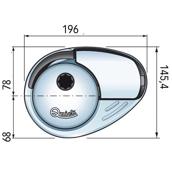Quick ankerspil Prince DP2E 1000 wind 800W 12V 8mm kæde