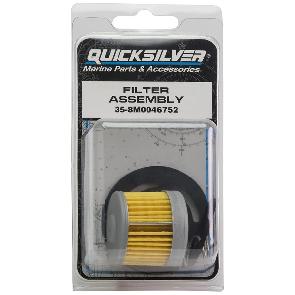 Quicksilver, Brændstoffilter, 8M0046752, Til MerCruiser sterndr, Passer til MCM 120/2,5L, 140/3,0L/LX, 3,7L, 3,8L, 4,3L